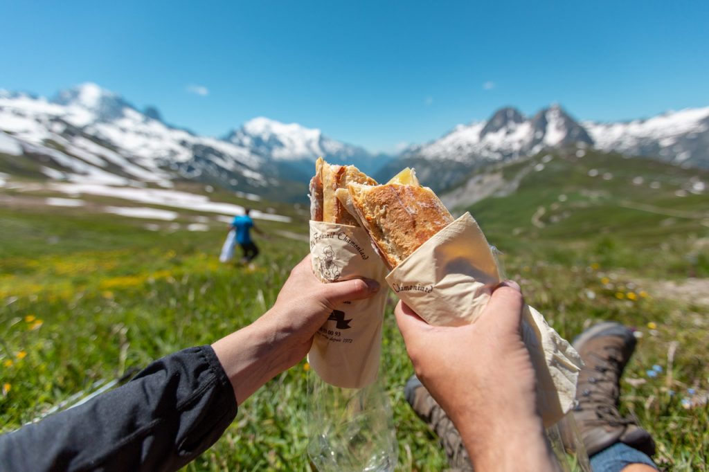 Frokost på Mont Blanc-ruten