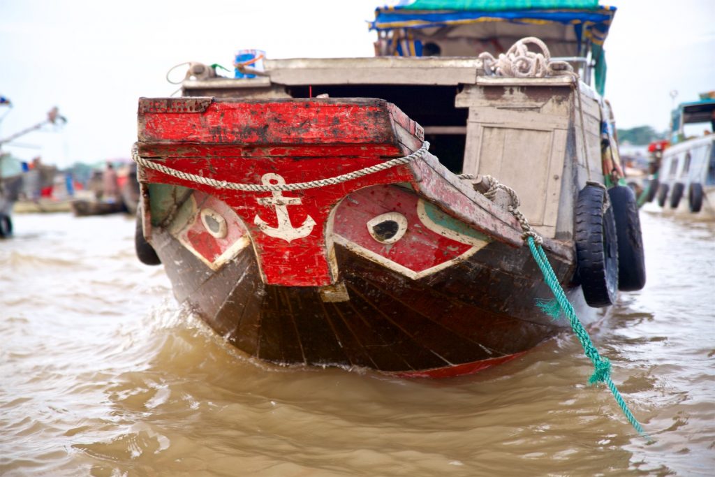 Floating Market Mekong River in Vietnam