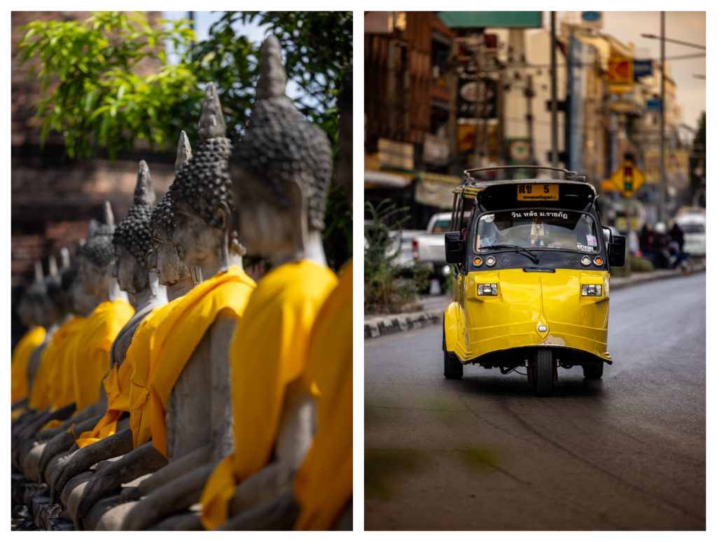 Tuk tuk til templerne i Ayutthaya